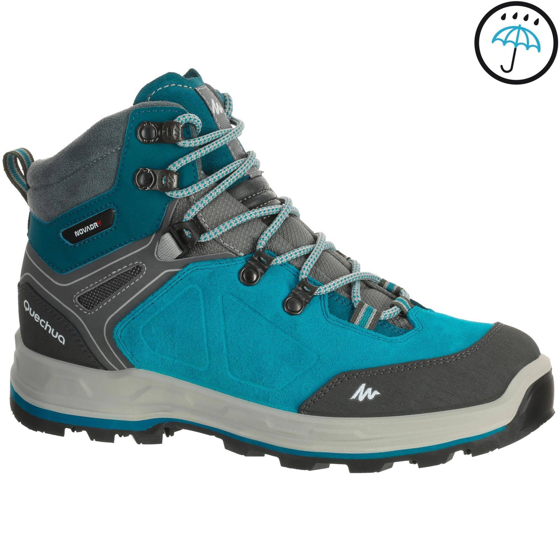 Wanderschuhe Trekking 100 wasserdicht Damen blau von FORCLAZ