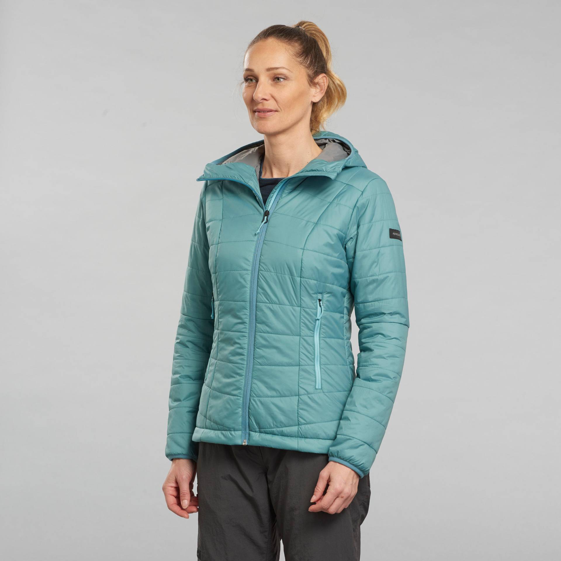 Wattierte Jacke Damen mit Kapuze bis -5 °C Trekking - MT100 violett Wattierte Jacke Damen mit Kapuze bis -5 °C Trekking - MT100 violett von FORCLAZ