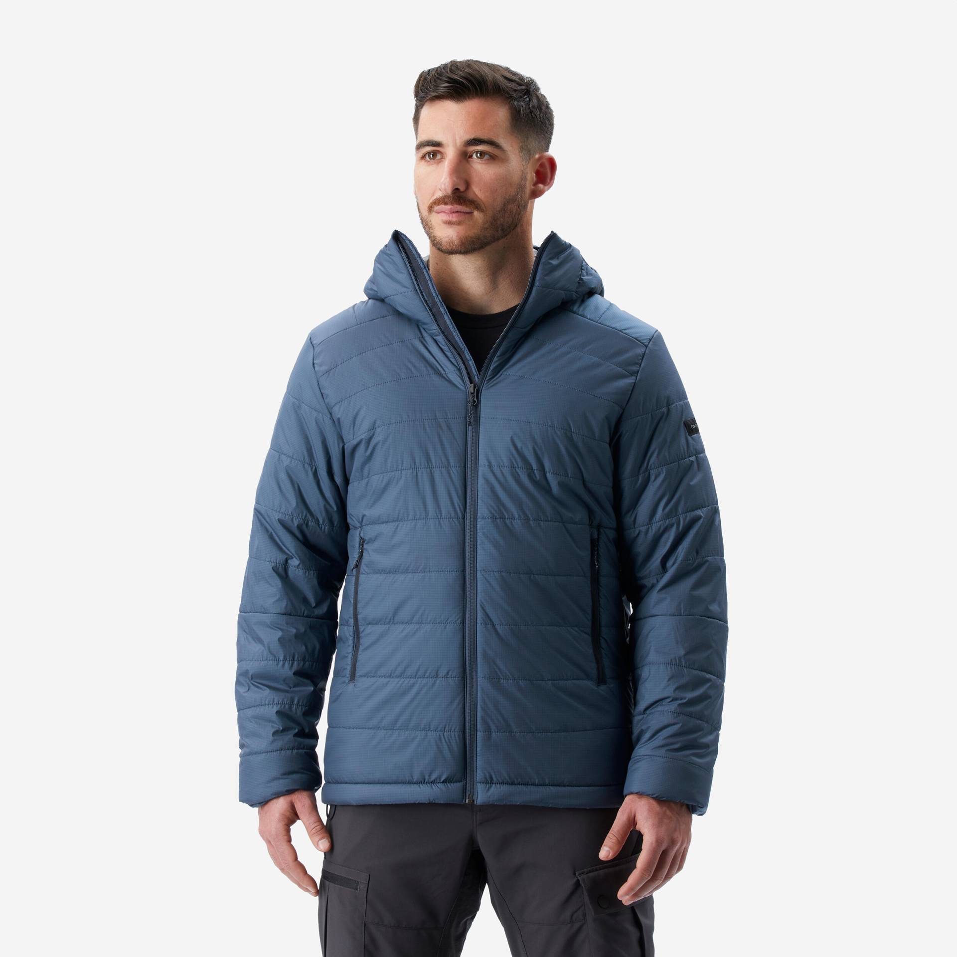 Wattierte Jacke Herren bis -5 °C Kapuze Trekking - MT100 von FORCLAZ