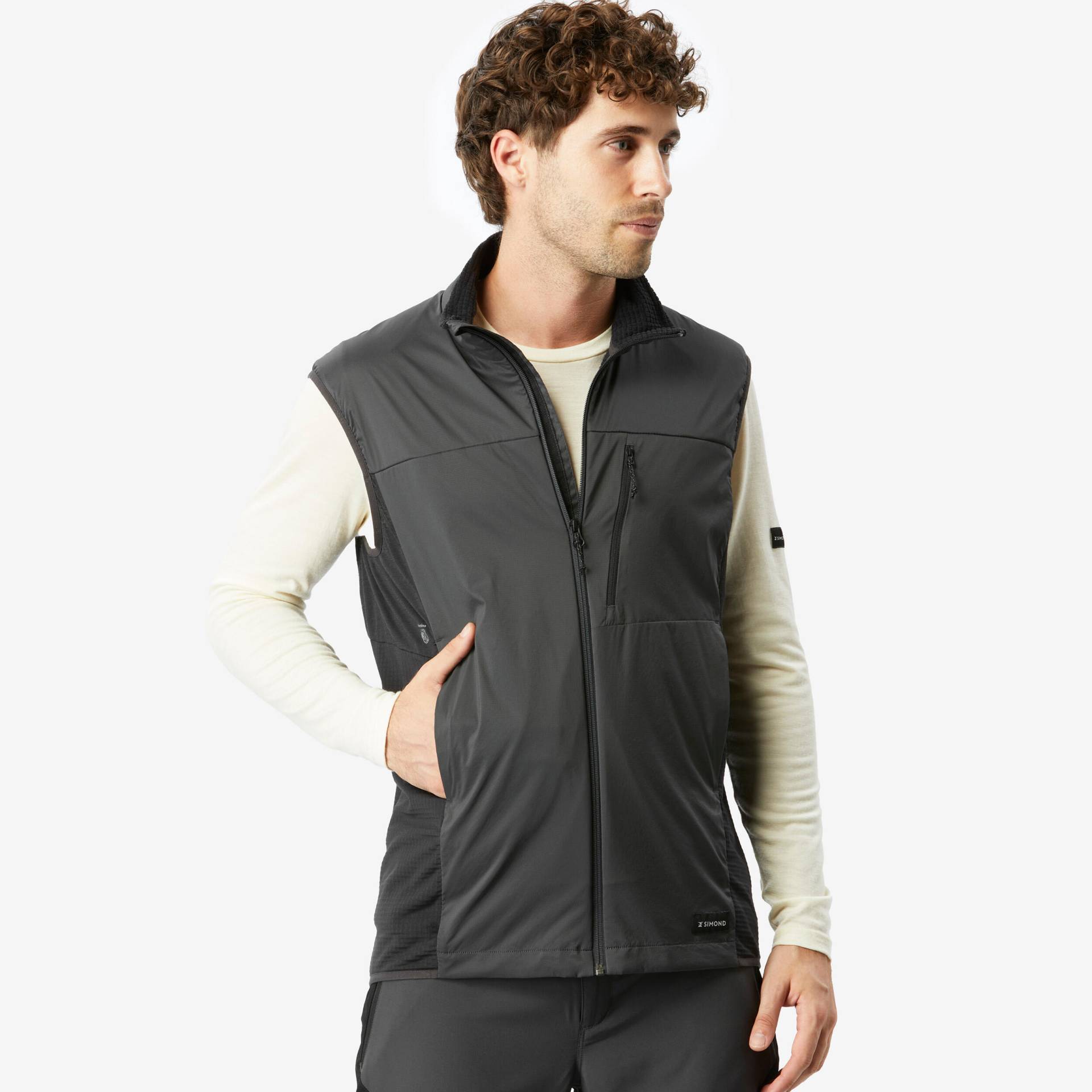 Weste Herren winddicht Trekking - MT500 schwarz Weste Herren winddicht Trekking - MT500 schwarz von SIMOND