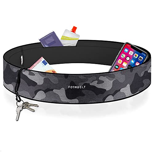 FORMBELT Laufgürtel für Handy Smartphone Schlüssel Hüfttasche, Lauftasche, Sport-Bauchtasche, Jogging Fitness Gürtel iPhone 7 8 X 10 Plus + Samsung Galaxy A31 Edge A21s + Huawei S10 (Camouflage XS) von Formbelt