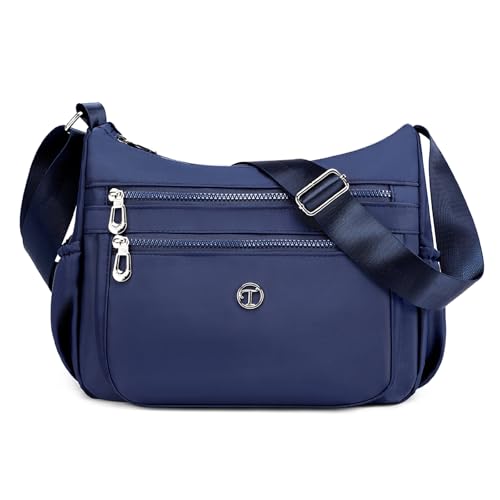 FORRICA Casual Umhängetasche Damen Große Crossbody Handtasche Frauen Leichte Nylon Schultertasche Multi Taschen Blau FORRICA Casual Umhängetasche Damen Große Crossbody Handtasche Frauen Leichte Nylon Schultertasche Multi Taschen Blau von FORRICA