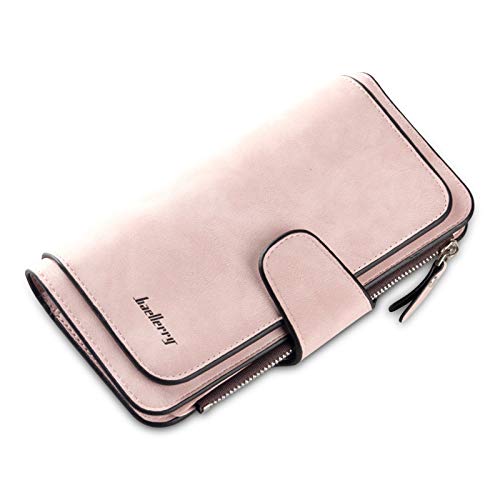 FORRICA Damen Geldbörse Leder Lange Portemonnaie Große Kapazität Brieftasche Frauen Viele Kartenfächer Geldbeutel Reißverschluss Münzen Beutel Rosa FORRICA Damen Geldbörse Leder Lange Portemonnaie Große Kapazität Brieftasche Frauen Viele Kartenfächer Geldbeutel Reißverschluss Münzen Beutel Rosa von FORRICA