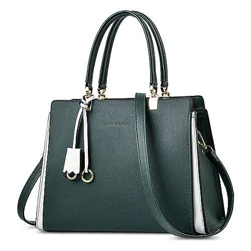 FORRICA Handtasche Damen Elegant Umhängetasche PU Leder Frauen Top Griff Tasche Mode Damentaschen für Einkaufen Pendeln Dating Grün von FORRICA