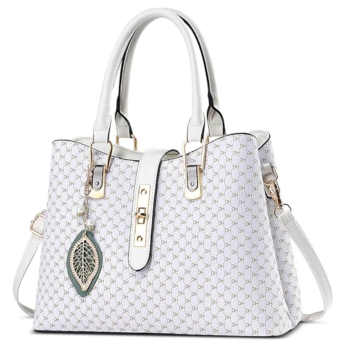 FORRICA Handtasche Damen Henkeltaschen Exquisiter Anhänger Umhängetasche PU Leder Schultertasche für Reisen Bankett Shopper Weiß FORRICA Handtasche Damen Henkeltaschen Exquisiter Anhänger Umhängetasche PU Leder Schultertasche für Reisen Bankett Shopper Weiß von FORRICA