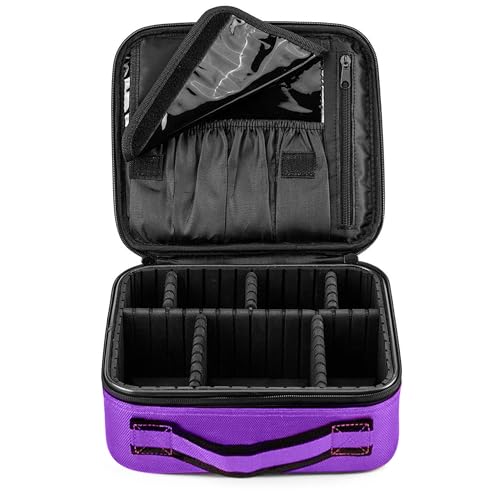 FORRICA Kosmetiktasche Damen Kosmetikkoffer Tragbar Kosmetik Organizer Travel Schminktasche Mädchen Frauen Makeup Koffer Make Up Tasche Lila FORRICA Kosmetiktasche Damen Kosmetikkoffer Tragbar Kosmetik Organizer Travel Schminktasche Mädchen Frauen Makeup Koffer Make Up Tasche Lila von FORRICA