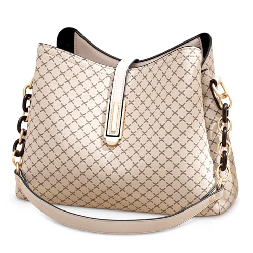 FORRICA Umhängetasche Damen Handtasche Mode Frauen Crossbody Tasche PU Leder Retro Schultertasche mit 3 Große Taschen Khaki FORRICA Umhängetasche Damen Handtasche Mode Frauen Crossbody Tasche PU Leder Retro Schultertasche mit 3 Große Taschen Khaki von FORRICA