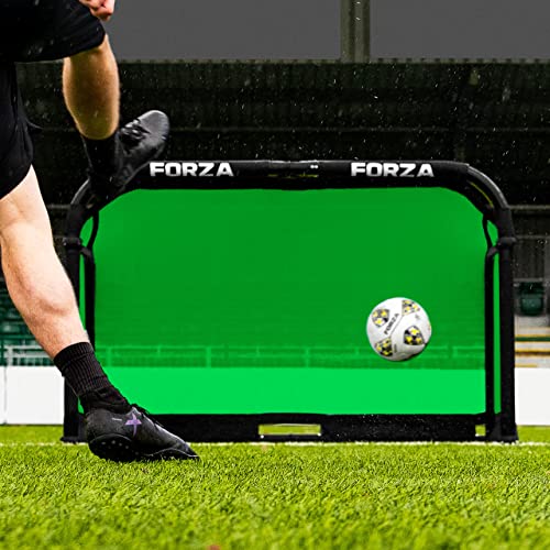 FORZA Aluminium POD-Fußballtore 1,2m x 0,76m – zusammenklappbares Fußballtor mit optionaler Tragetasche – 9 leuchtende Farben (Grün, Mit Tragetasche) von FORZA