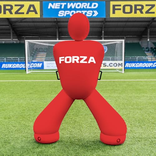 FORZA Aufblasbare Torwart-Mannequin [4 Farben] | Trainingshilfe für Torhüter aus PVC in Handelsqualität (Rot, Mannequin + Pumpe) von FORZA