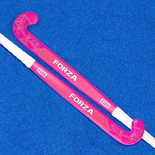 FORZA F100 Hockeyschläger – 100% Glasfaser | Mid Bow Hockey Schläger (Rosa, 95 cm (37,5")) von FORZA
