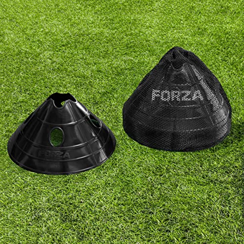 FORZA Fußball Supercone Training Markierungshütchen (Wählen Sie Ihre Farbe aus) (Schwartz) von FORZA