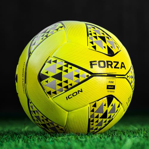 FORZA Icon Pro Match Fußball - Größe 3, 4 und 5 Bälle erhältlich | 4 Farben (Größe 4, Gelb) von FORZA