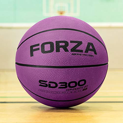 FORZA SD300 Jugendbasketball │ Größe 3, 5, 6 und 7 Basketbälle (Größe 5 | Lila, Einzeln) von FORZA