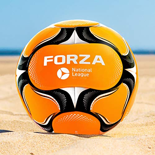 FORZA Strand Fußbälle | Beach Soccer Fußball – Größe 3, Größe 4, Größe 5 | Profi Beach Soccer | Pro Standardspielball & Trainingsfußball | 14 Platten Design (Größe 4) von FORZA