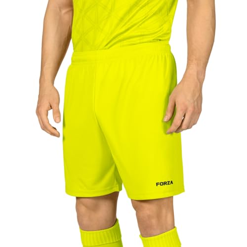 FORZA Torwartshorts für Herren [XS-XXL] | Elite Performance Fußballshorts mit anpassbarer Passform – erhältlich in 4 kräftigen Farben (Gelb, XL) von FORZA