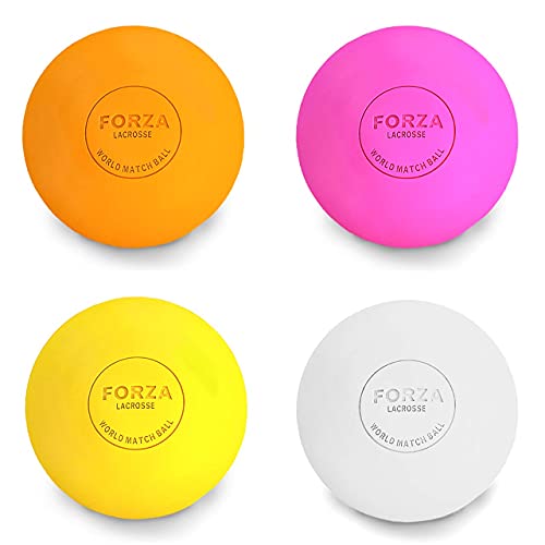 FORZA World Match Lacrosse Ball - Lacrosse Balls in unterschiedliche Farben & Packungsgrößen | Lacrosse Massageball | Massageball Set für Sportler | Bälle für Lacrosse (12er-Set, Orange) von FORZA