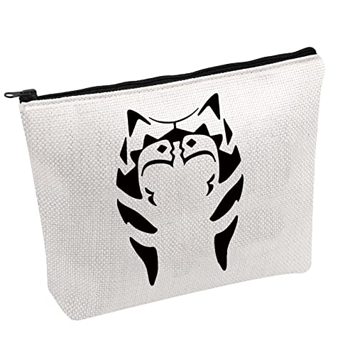 Ahsoka Tano Make-up-Tasche Wars Movie Inspired Kosmetiktasche Mandalorian Geschenk Clone Wars Zipper Pouch Ahsoka Lover Geschenk, weiß, Ahsoka Tano UK von FOTAP