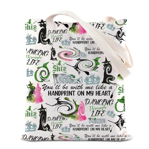 Broadway Musikgeschenk Wicked The Musical Theater Fan Geschenk Elphaba und Galinda Make-up Tasche Theater Nerd Geschenk, weiß, W-DANCING T UK von FOTAP