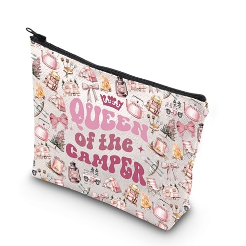 Camping-Geschenk, Queen of the Camper, Wohnmobil, Geschenktasche, wasserdicht, Reise-Kosmetikkoffer für Damen, weiß, Camper Bag UK von FOTAP