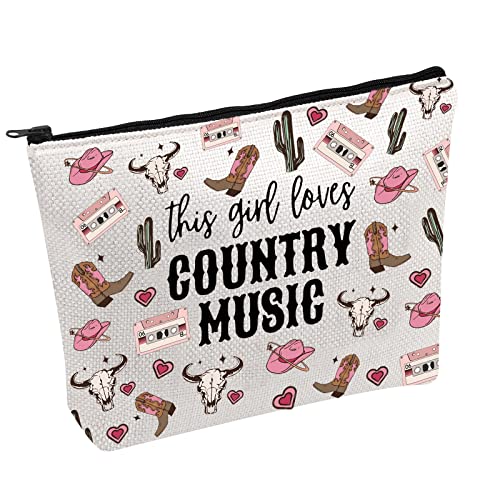 Cowgirl Equestrian Gift Western Country Makeup Bag Country Music Gift This Girl Loves Country Music Zipper Pouch, Adidas Sportschuhe mit Stollen, Country Music UK Cowgirl Equestrian Gift Western Country Makeup Bag Country Music Gift This Girl Loves Country Music Zipper Pouch, Adidas Sportschuhe mit Stollen, Country Music UK von FOTAP