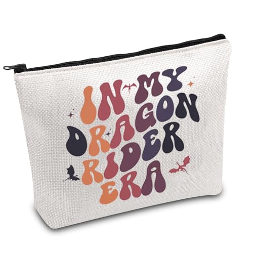 FOTAP Make-up-Tasche ""Fourth Wing Merch in My Dragon Riding Era"", inspiriert von Xaden Riorson, Geschenk für Fans, weiß, Dragon Rider UK FOTAP Make-up-Tasche ""Fourth Wing Merch in My Dragon Riding Era"", inspiriert von Xaden Riorson, Geschenk für Fans, weiß, Dragon Rider UK von FOTAP