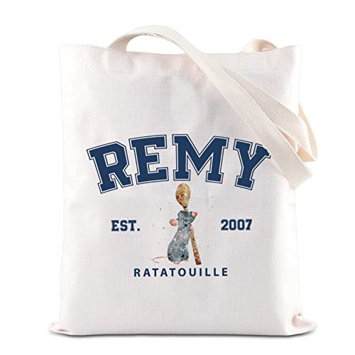 FOTAP Remy Kosmetiktasche mit Zitat, Rattenfans, Geschenk Remy Est. 2007 Ratatouill, Reißverschluss-Tasche, Make-up-Tasche, Weiss/opulenter Garten, Remy-Tragetasche von FOTAP