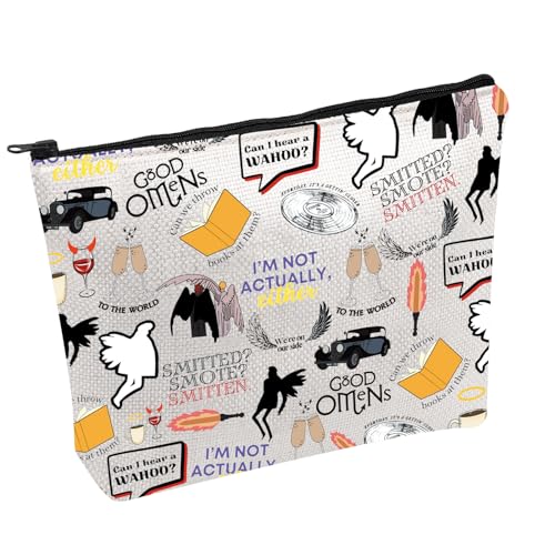 G-Omens Make-up-Tasche, Motiv: Crowley und Aziraphale Flügel, weiß, SMITTEN UK G-Omens Make-up-Tasche, Motiv: Crowley und Aziraphale Flügel, weiß, SMITTEN UK von FOTAP