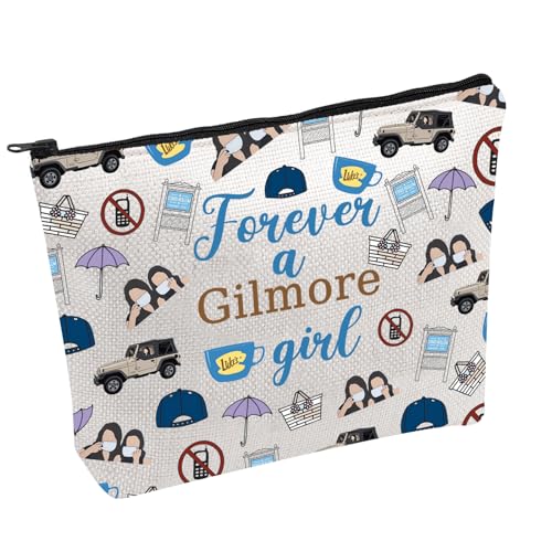Gilmore TV-Show-Merchandise-Fanartikel, Gilmore-inspirierte Make-up-Tasche, Film-Fandom-Geschenk, Lorelai Rory Gilmore Fans Geschenk, weiß, Gil-Girl UK Gilmore TV-Show-Merchandise-Fanartikel, Gilmore-inspirierte Make-up-Tasche, Film-Fandom-Geschenk, Lorelai Rory Gilmore Fans Geschenk, weiß, Gil-Girl UK von FOTAP