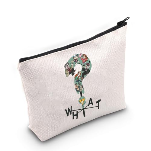 Kosmetiktasche mit Cartoon-inspiriertem Merchandise-Produkt, Mabel & Dipper Twins, Waddles Pig Lover, Geschenk, Bill Cipher Fans, Make-up-Tasche, weiß, Was UK2 Kosmetiktasche mit Cartoon-inspiriertem Merchandise-Produkt, Mabel & Dipper Twins, Waddles Pig Lover, Geschenk, Bill Cipher Fans, Make-up-Tasche, weiß, Was UK2 von FOTAP