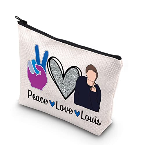 Make-up-Tasche für Musik-Fans, Geschenk für Damen, mit Reißverschluss, Frieden, Liebe, Louis, weiß, Peace Love Louis-uk Make-up-Tasche für Musik-Fans, Geschenk für Damen, mit Reißverschluss, Frieden, Liebe, Louis, weiß, Peace Love Louis-uk von FOTAP