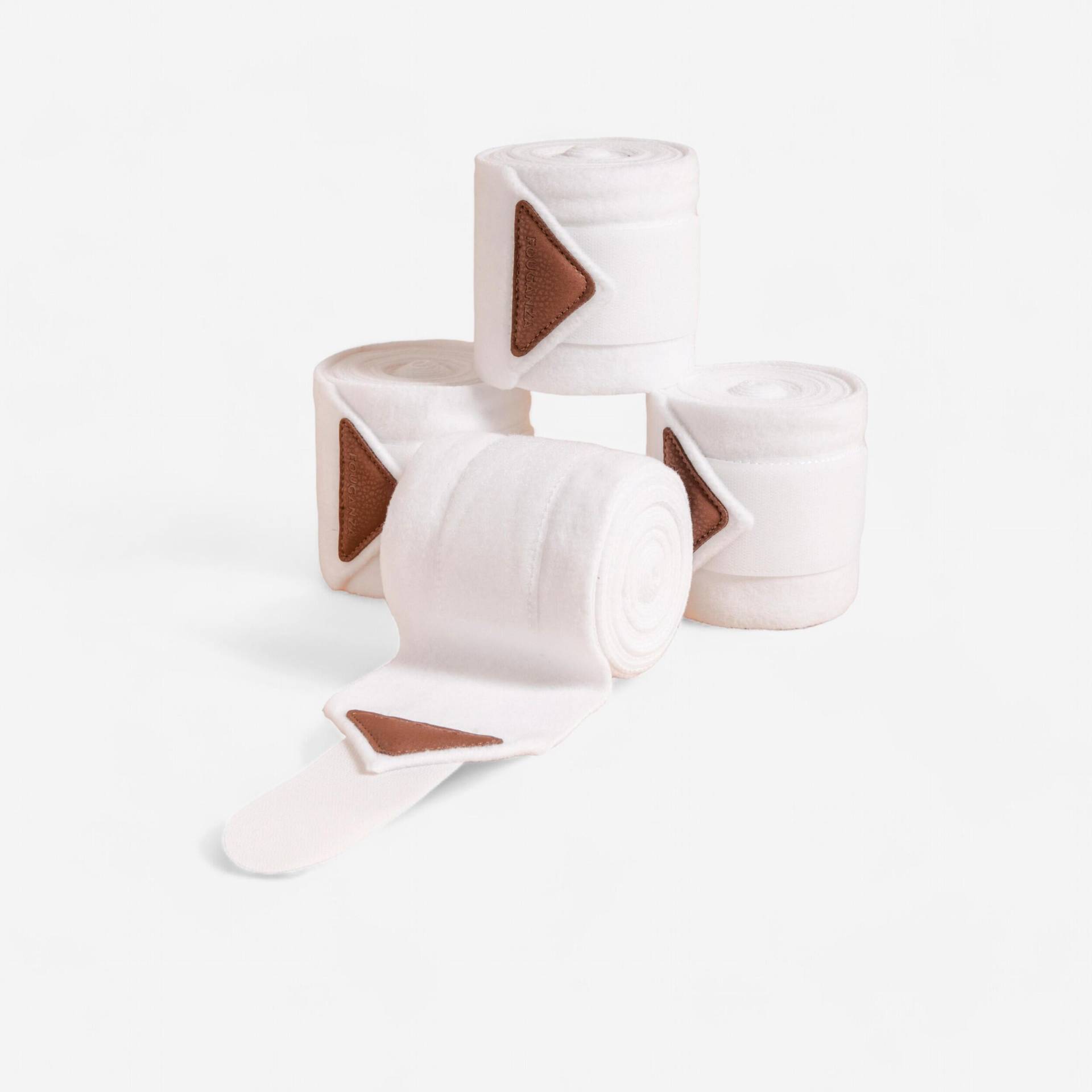 Bandagen Polo Pferd/Pony weiss 4er-Set Bandagen Polo Pferd/Pony weiss 4er-Set von FOUGANZA