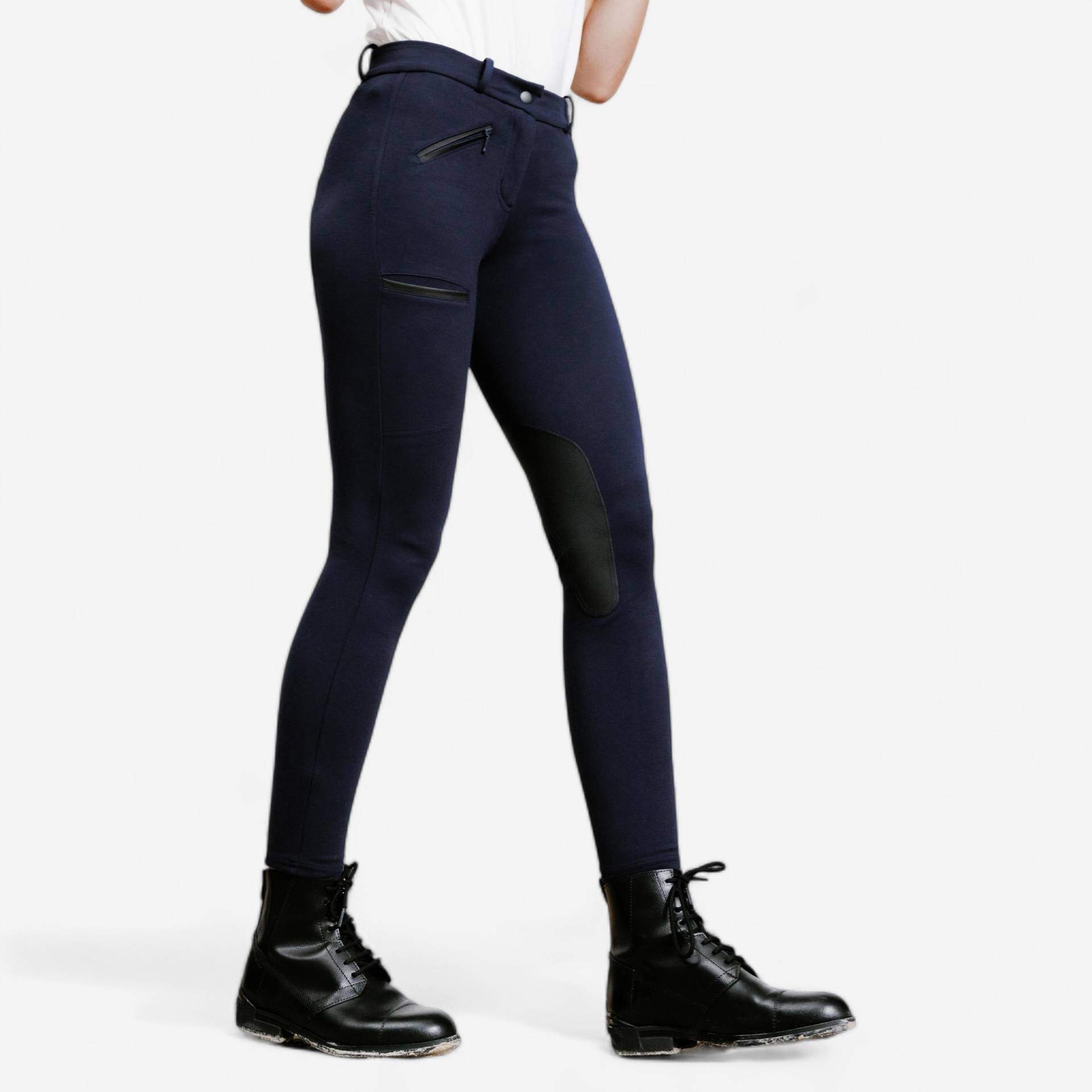 Damen Reithose Kniebesatz - 140 marineblau Damen Reithose Kniebesatz - 140 marineblau von FOUGANZA
