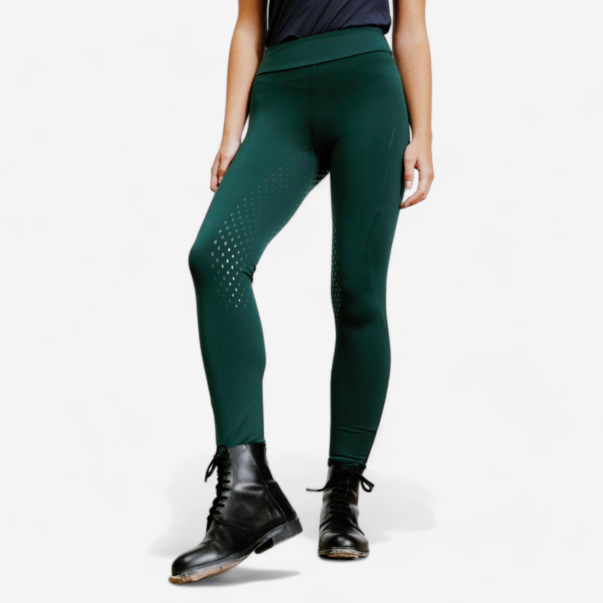 Damen Reitleggings Full Grip - 500 grün Damen Reitleggings Full Grip - 500 grün von FOUGANZA