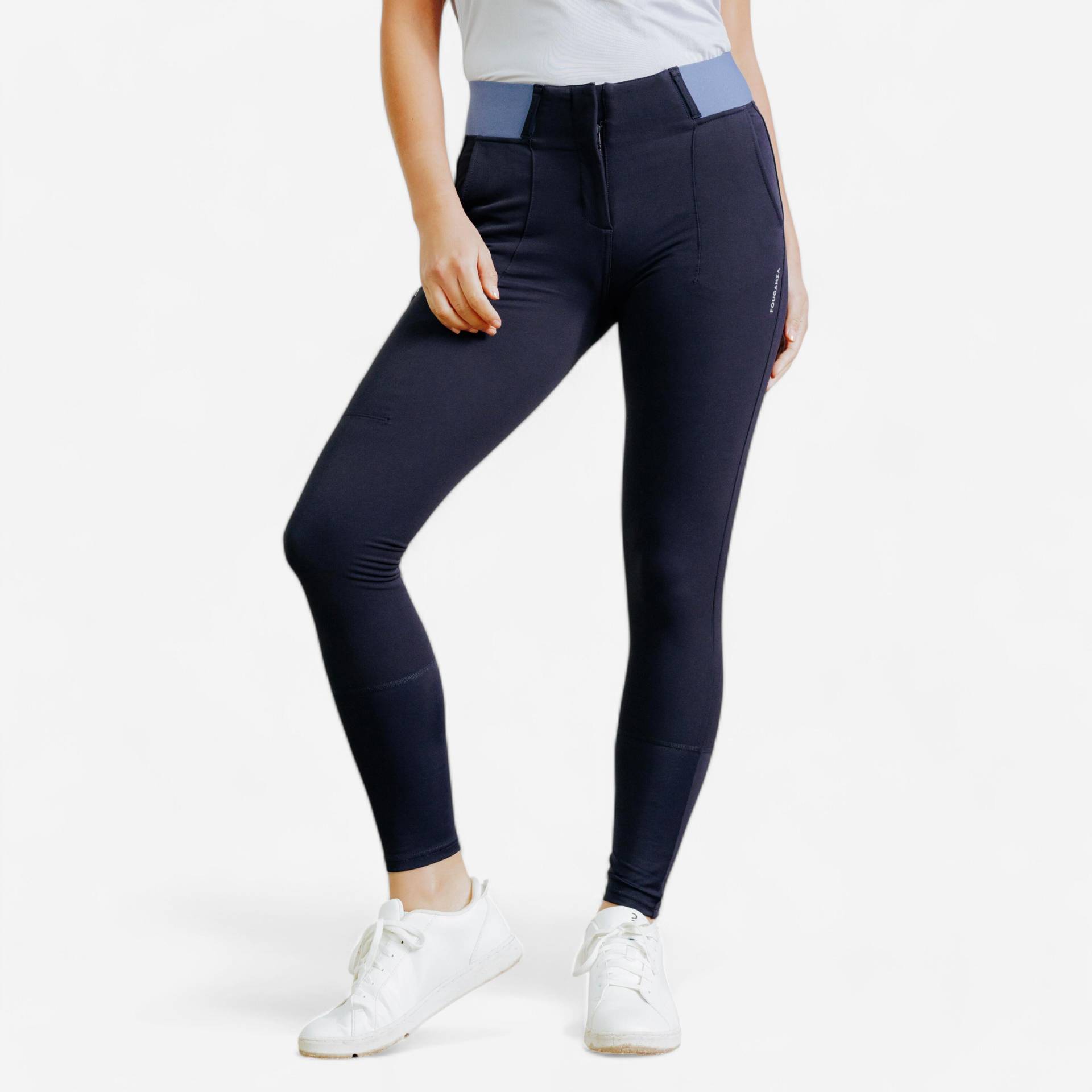 Reithose 500 Be You Damen marineblau/hellblau Reithose 500 Be You Damen marineblau/hellblau von FOUGANZA