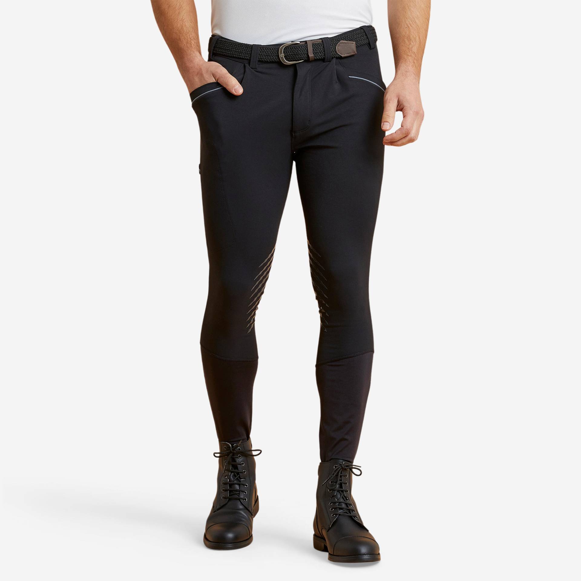 Reithose 900 Classic Kniebesatz Grip Herren schwarz Reithose 900 Classic Kniebesatz Grip Herren schwarz von FOUGANZA