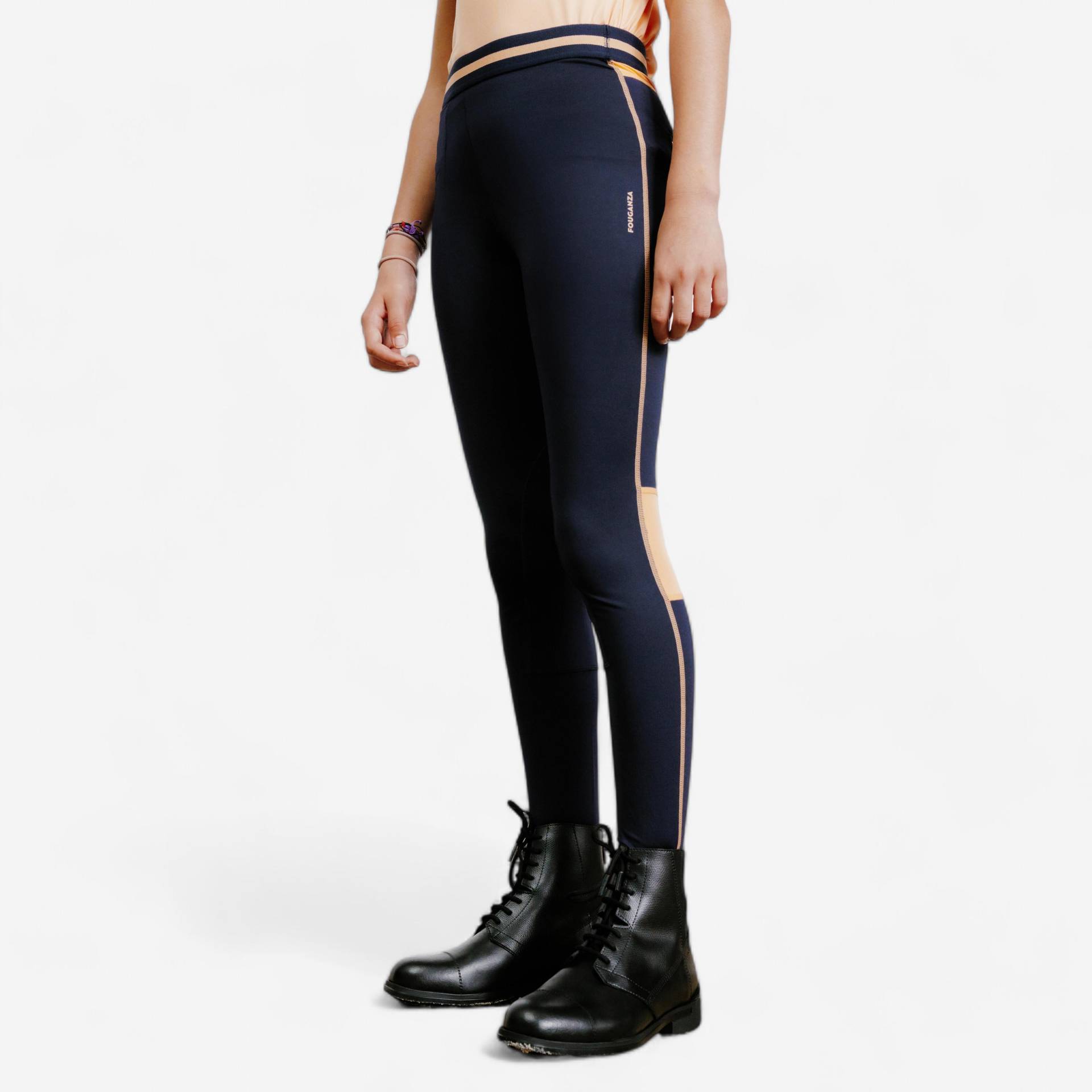 Reitleggings 100 Light Kinder blau/orange Reitleggings 100 Light Kinder blau/orange von FOUGANZA