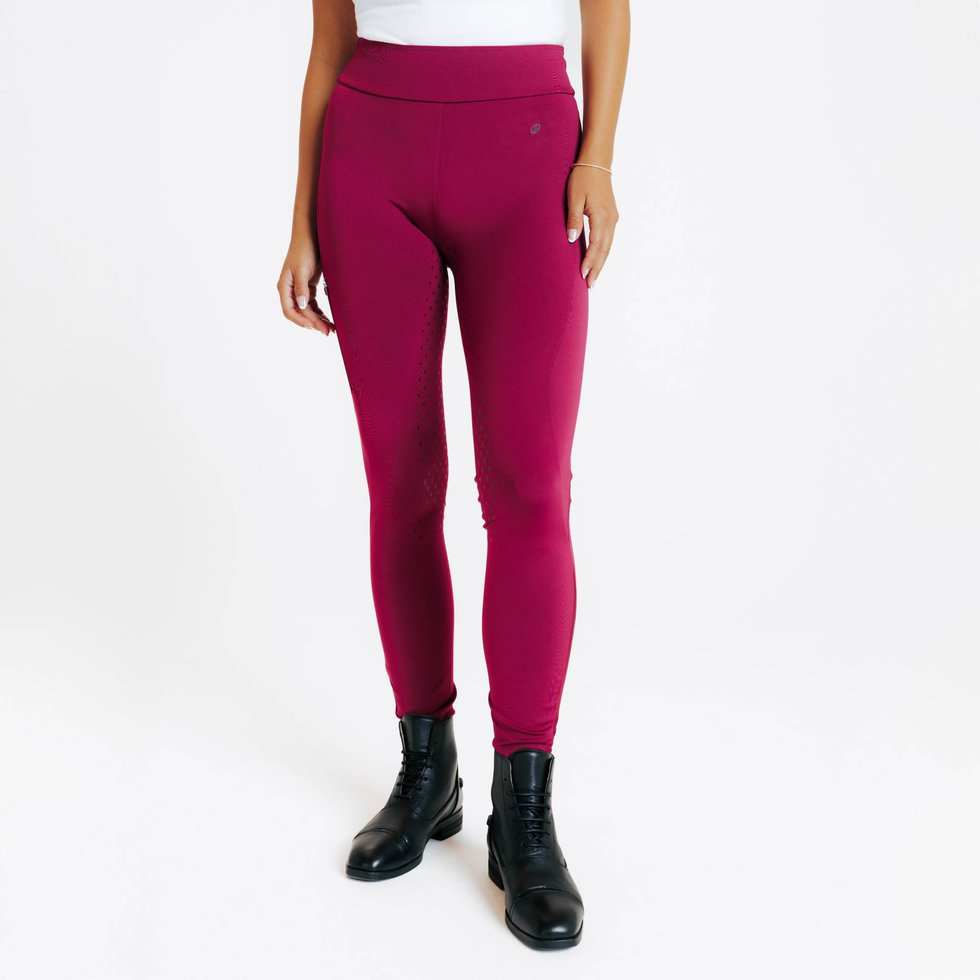 Reitleggings 500 Full Grip Damen lila Reitleggings 500 Full Grip Damen lila von FOUGANZA