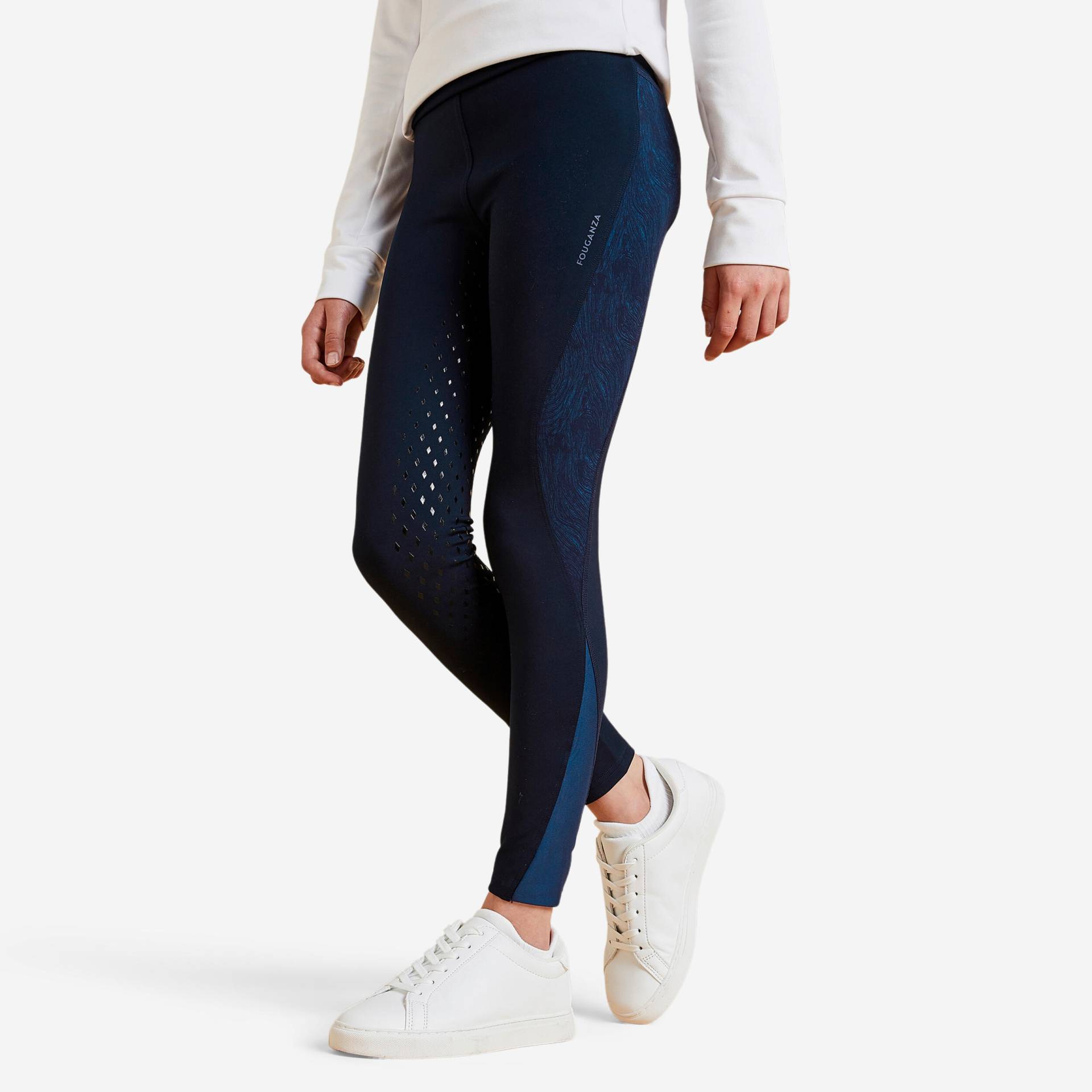 Reitleggings 500 Full Grip Kinder marineblau Reitleggings 500 Full Grip Kinder marineblau von FOUGANZA