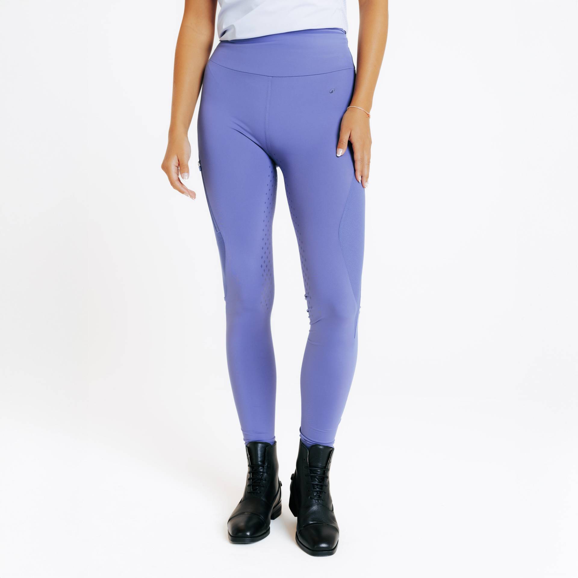 Reitleggings Full Grip Light Damen blau von FOUGANZA