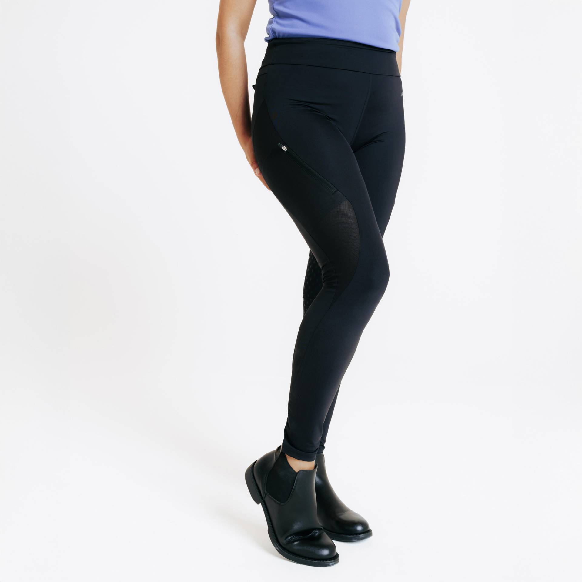 Reitleggings Full Grip Light Damen marineblau Reitleggings Full Grip Light Damen marineblau von FOUGANZA