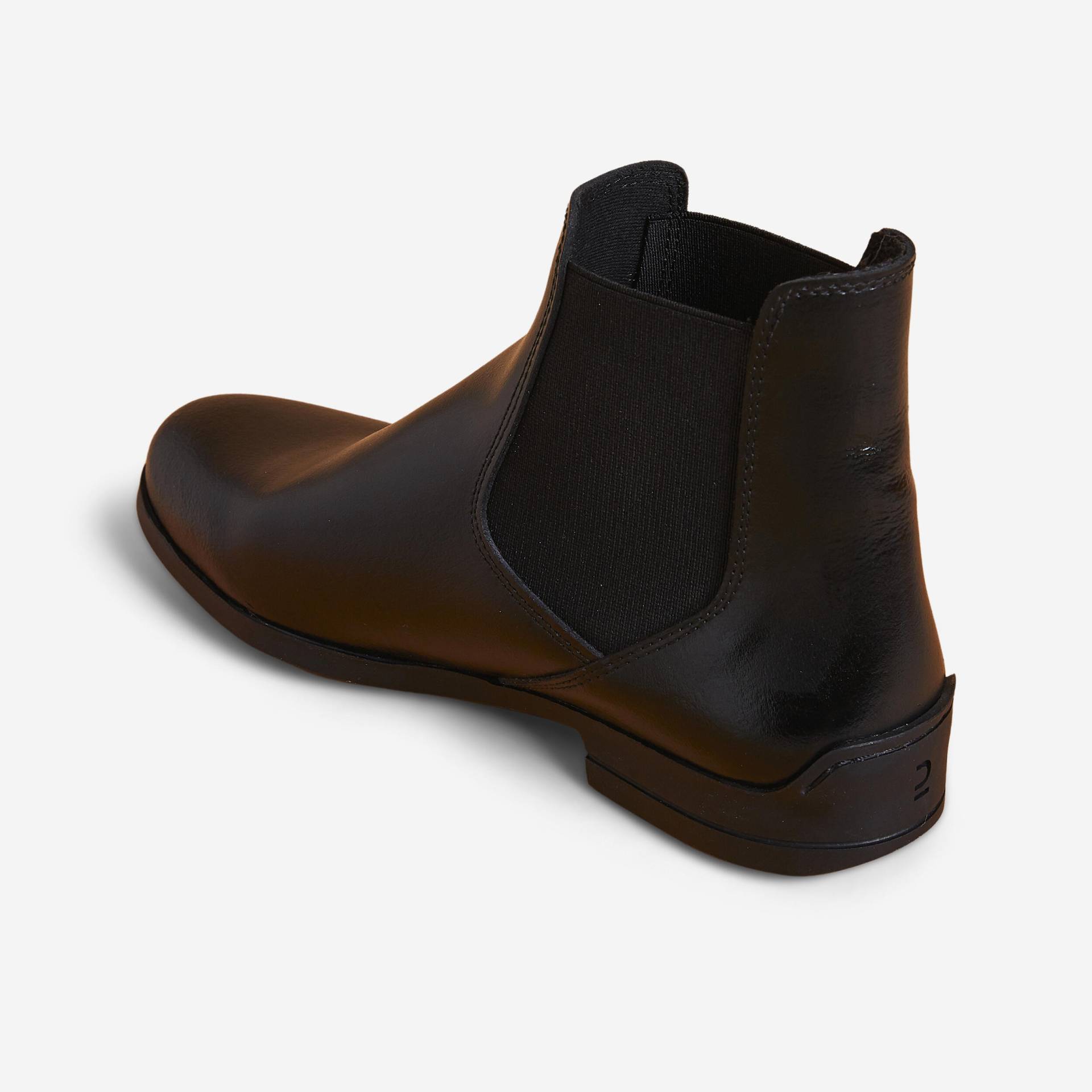 Reitstiefeletten 500 Leder Damen/Herren schwarz Reitstiefeletten 500 Leder Damen/Herren schwarz von FOUGANZA