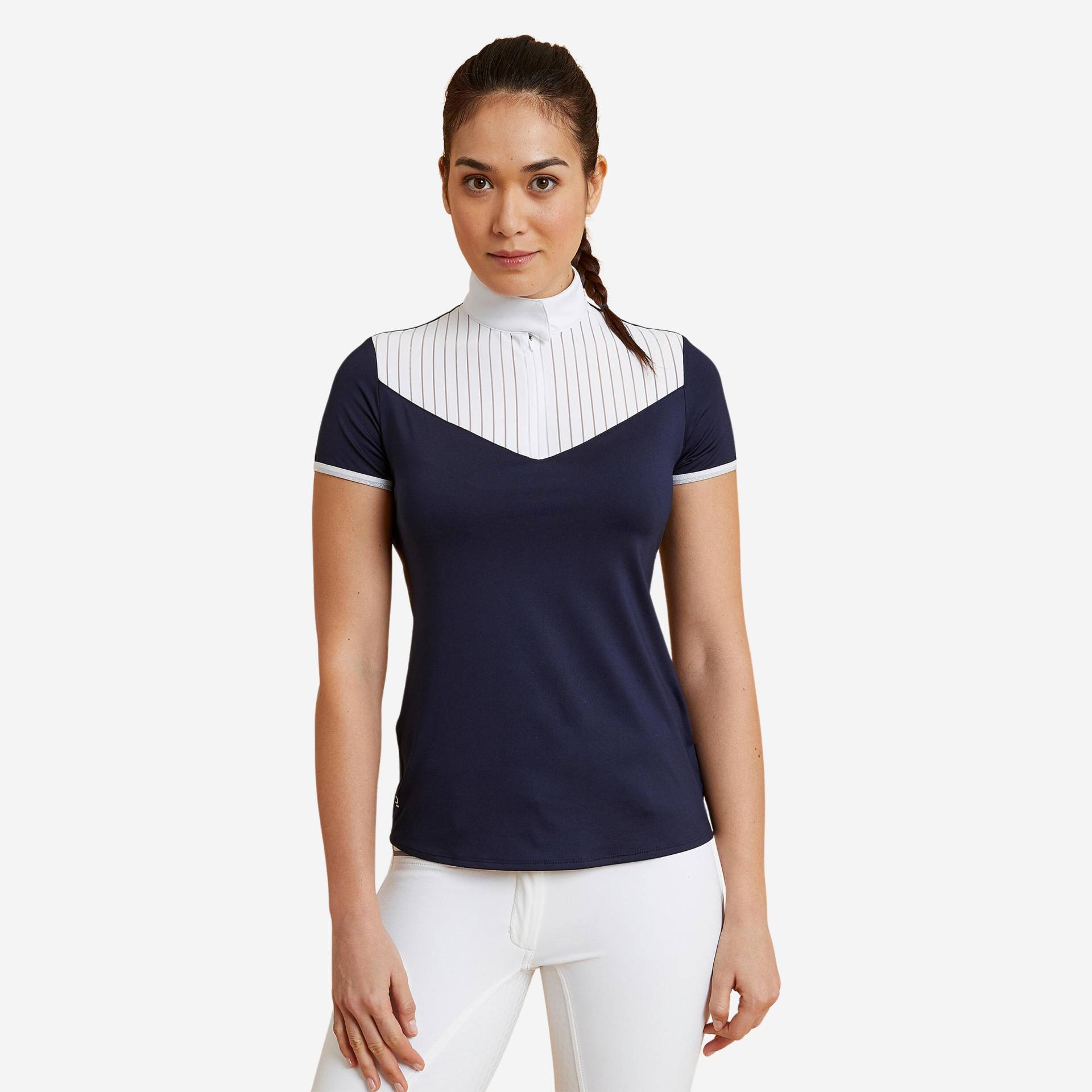 Turnier-Poloshirt 500 kurzarm Damen blau von FOUGANZA