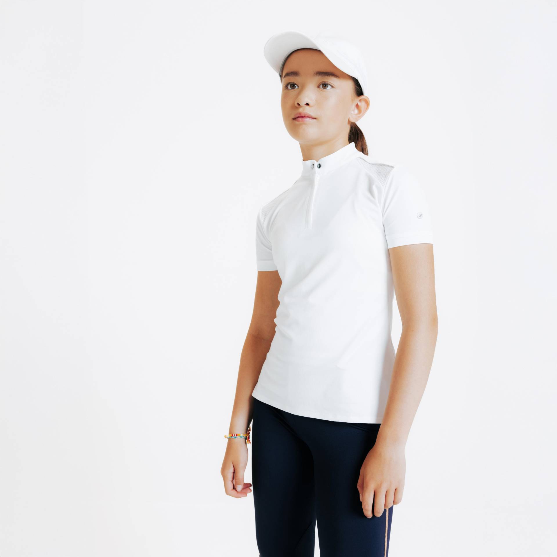 Turnier-Poloshirt kurzarm 500 Kinder weiss Turnier-Poloshirt kurzarm 500 Kinder weiss von FOUGANZA