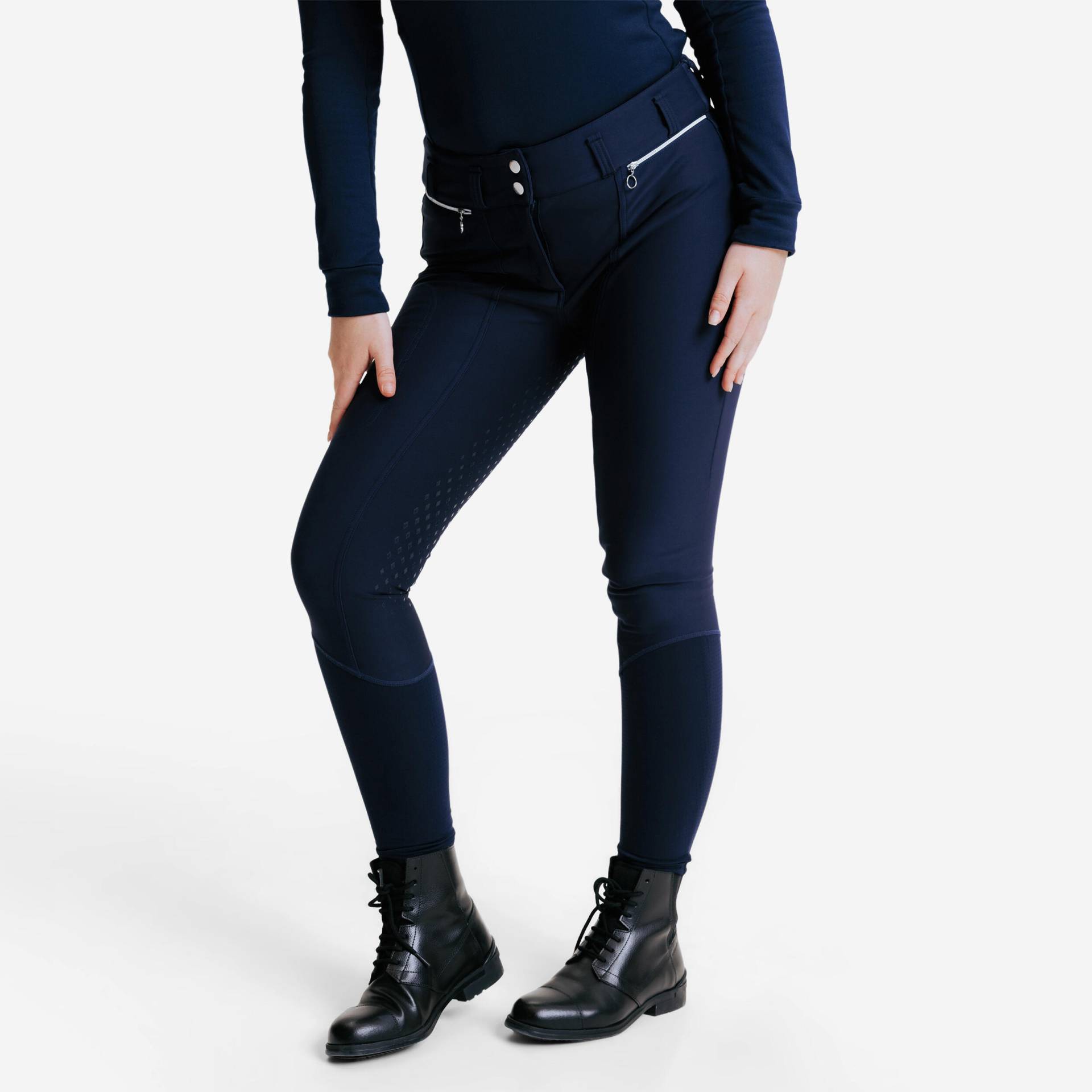 Winter-Reithose Full Grip 900 Damen marineblau Winter-Reithose Full Grip 900 Damen marineblau von FOUGANZA
