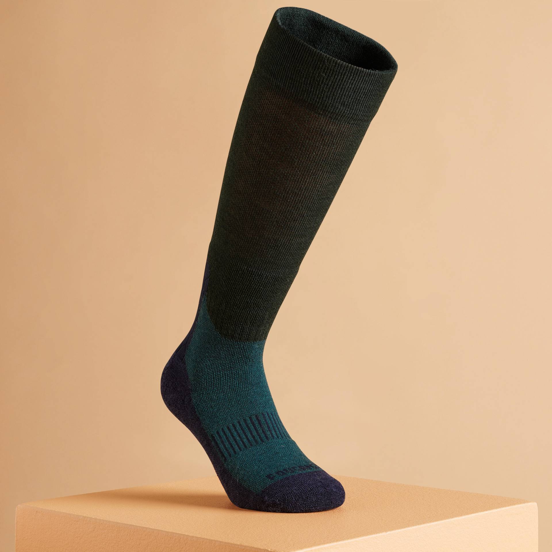 Winter-Reitsocken Damen/Herren - 500 blau/grün von FOUGANZA