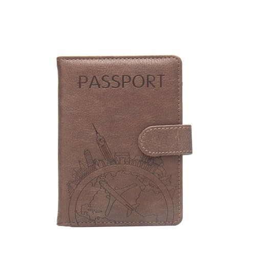 FOVAOK Anti-Diebstahl Global Tourism Passport Cover Wallet Bag Herren Damen ID Adresskartenhalter Tragbares Reisezubehör, coffee, Einheitsgröße von FOVAOK