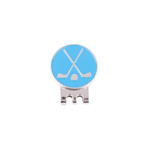 FOVAOK Golfballmarker, Golfmützen-Clip, magnetische Legierung, Golfball-Positionsmarker, abnehmbarer Metall-Hut-Clip, Zubehör für Golfer (Blau, 8 Stück) von FOVAOK