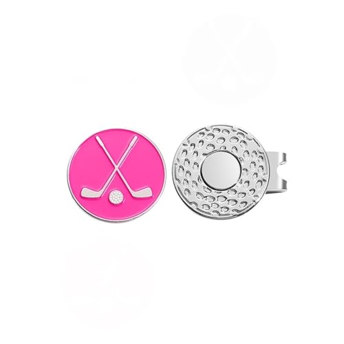 FOVAOK Golfballmarker mit Hut-Clips für Herren und Damen, Emaille, magnetische Baseballkappen-Clips, abnehmbar, lässt sich leicht an der Golfkappe befestigen (MJ014, 6 Stück) von FOVAOK