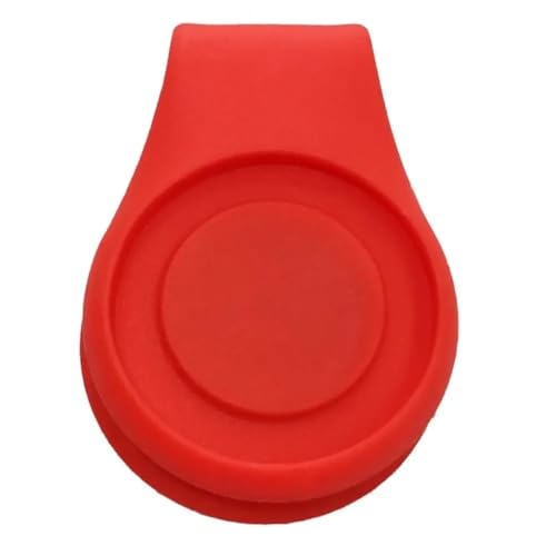 FOVAOK Golfmützen-Clip, geschmacksneutral, magnetisch, Premium-Magnet, flexibler Ballmarker für Positionskalibrierung, Zubehör, Geschenk, Rot, 10 Stück von FOVAOK