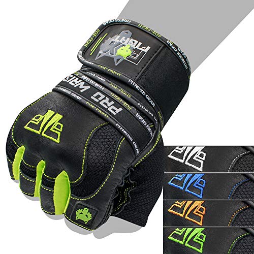 FOX-FIGHT Fitnesshandschuhe Trainingshandschuhe Kraftsport Damen Herren Leder Handschuhe Bodybuilding Sporthandschuhe mit Handgelenkbandage für Krafttraining Gewichtheben XL PRO Wrist gelb FOX-FIGHT Fitnesshandschuhe Trainingshandschuhe Kraftsport Damen Herren Leder Handschuhe Bodybuilding Sporthandschuhe mit Handgelenkbandage für Krafttraining Gewichtheben XL PRO Wrist gelb von FOX-FIGHT